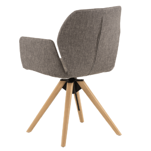 Mobitec Mood 95 eetkamerstoel M1112 met armleuningen en houten draaivoet
