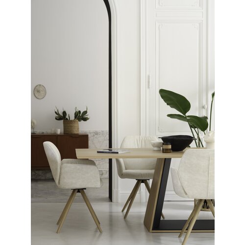 Mobitec Mood 95 eetkamerstoel M1112 met armleuningen en houten draaivoet