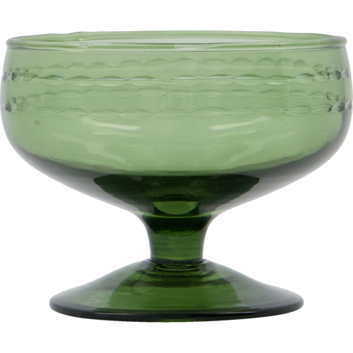 House Doctor Vintage dessertkom groen glas House Doctor Vintage dessertkom groen glas