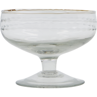 Vintage dessertkom helder glas