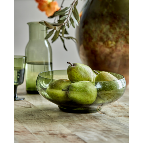 House Doctor Rain schaal groen glas