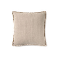 Handloom vierkant kussen beige