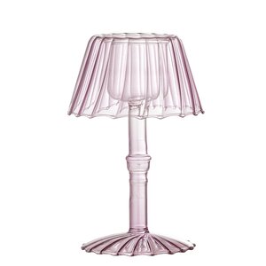 Bloomingville Cisco Votive theelichthouder roze glas