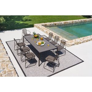 Emu Terramare table de jardin 203 x 103 indian brown plateau gress grey dark - MODÈLE D'EXPOSITION