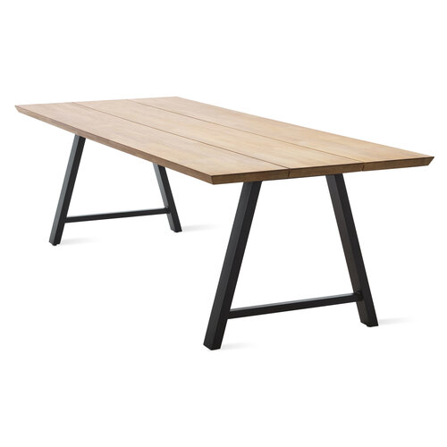 Vincent Sheppard Matteo tuintafel zwart 215 x 100 cm incl. light my table lichtslinger- TOONZAALMODEL
