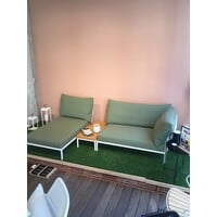 Level2 lounge combo leaf sunbrella - mat witte frame TOONZAALMODEL