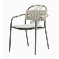 Cleo tuinstoel fossil grey/misty dots - TOONZAALMODEL