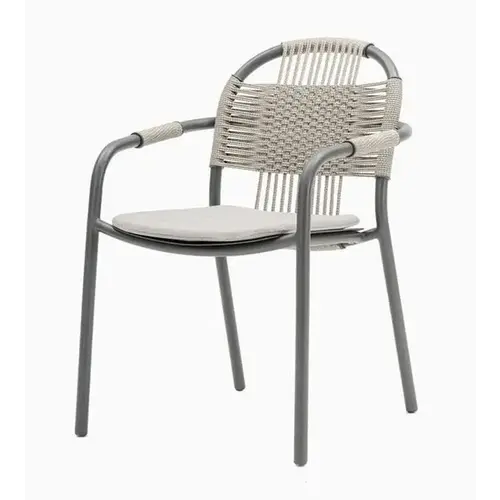 Vincent Sheppard Cleo tuinstoel fossil grey/misty dots - TOONZAALMODEL