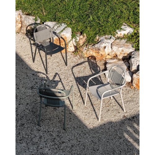 Vincent Sheppard Cleo tuinstoel fossil grey/misty dots - TOONZAALMODEL