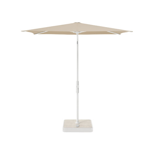 Glatz Twist parasol cream 240 x 240 incl. staander & voet - TOONZAALMODEL