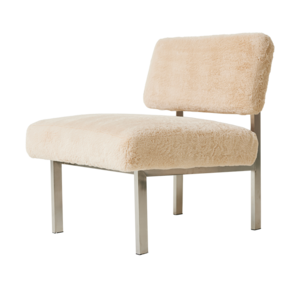 HKLiving Furry fauteuil champagne - TOONZAALMODEL
