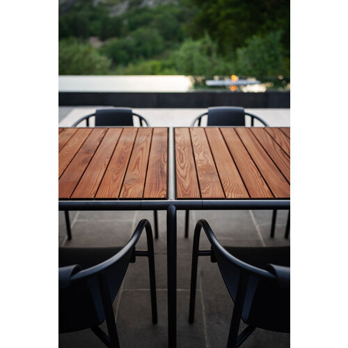 Houe Avanti tuintafel medium incl. 1 verlengstuk - thermo ash - TOONZAALMODEL