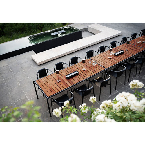 Houe Avanti tuintafel medium incl. 1 verlengstuk - thermo ash - TOONZAALMODEL