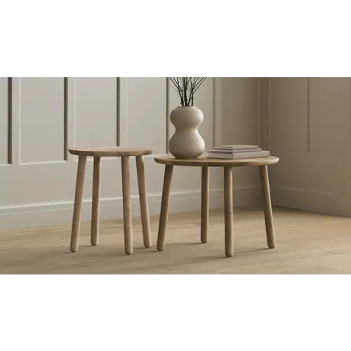 Bolia Forest bijzettafel Ø 60 witgeoliede eik TOONZAALMODEL