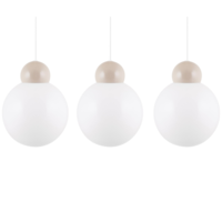 Set van 3: Ripley 25 hanglamp beige TOONZAALMODEL