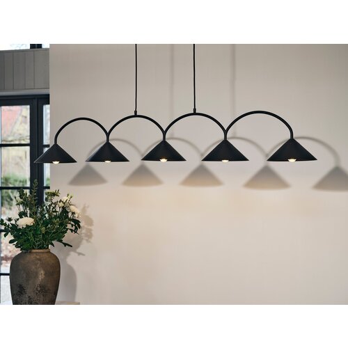 Globen Lighting Curve 5 hanglamp zwart TOONZAALMODEL