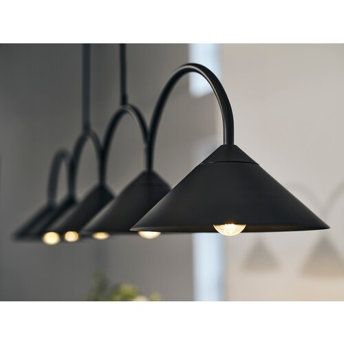 Globen Lighting Curve 5 hanglamp zwart TOONZAALMODEL