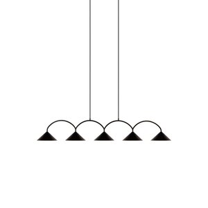 Globen Lighting Curve 5 hanglamp zwart TOONZAALMODEL