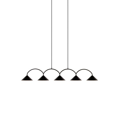 Globen Lighting Curve 5 hanglamp zwart TOONZAALMODEL