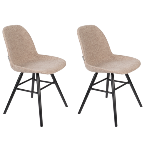 Zuiver Set van 2: Albert kuip soft stoel beige - TOONZAALMODEL