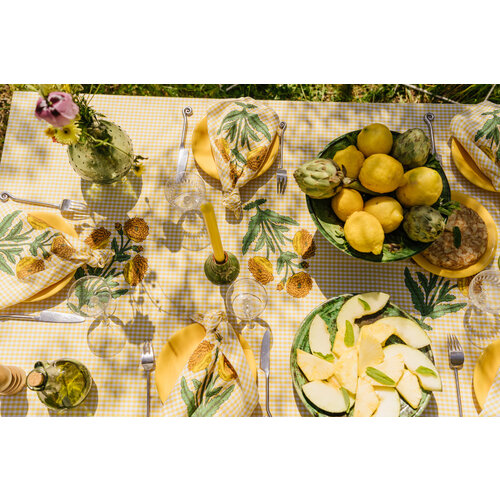Maison Dînette Fabry yellow tafelkleed 300 x 170