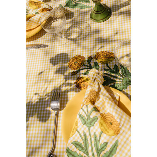 Maison Dînette Fabry yellow tafelkleed 300 x 170