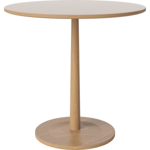 Bolia Turned table à manger ronde en chêne naturel laqué Ø 75 cm