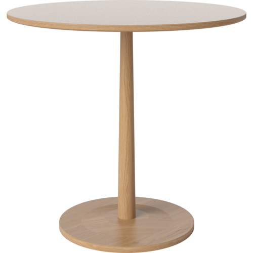 Bolia Turned ronde eettafel gelakt eiken natuur Ø 75 cm Bolia Turned ronde eettafel gelakt eiken natuur Ø 75 cm