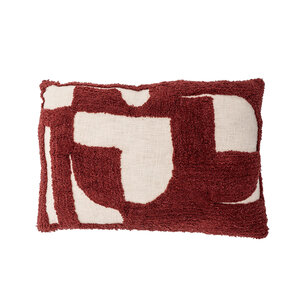 Bloomingville Olica coussin en coton rouge