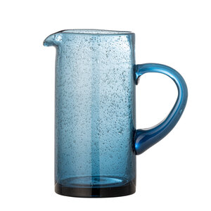 Bloomingville Tabby pichet en verre bleu