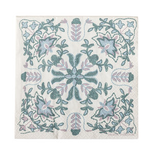 Bloomingville Alvira serviettes en papier vertes - paquet de 20 Bloomingville Alvira serviettes en papier vertes - paquet de 20