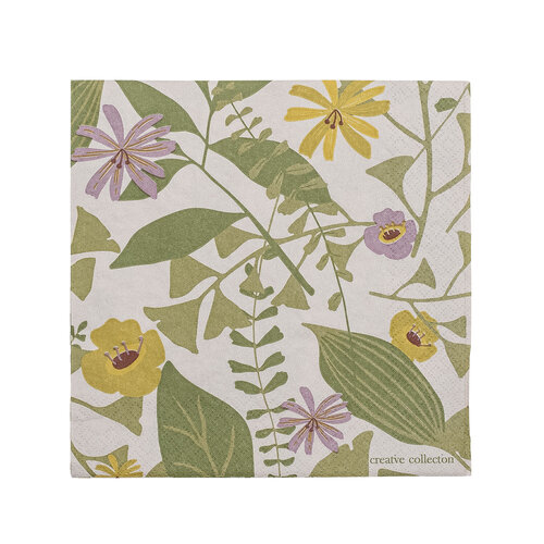 Bloomingville Camelie servetten papier groen Bloomingville Camelie servetten papier groen