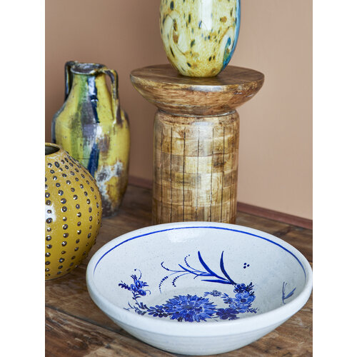 Bloomingville Aleni kom blauw terracotta Ø41