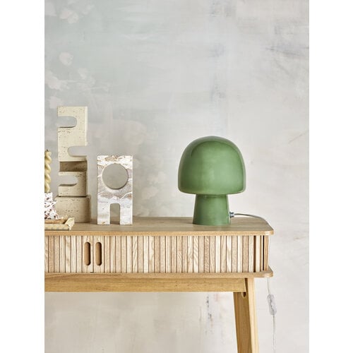 Bloomingville Paddy tafellamp groen glas