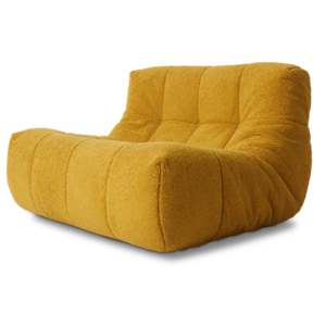 HKLiving Lazy fauteuil fluffy ocre