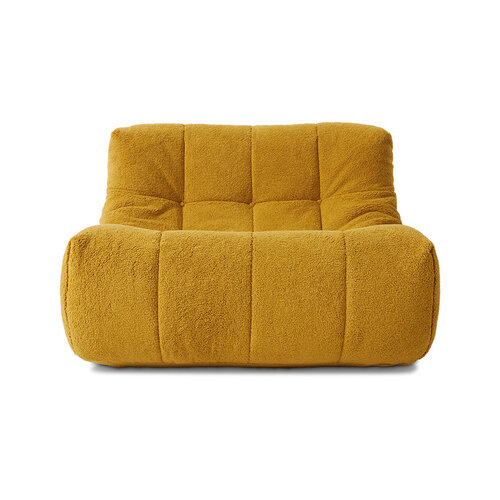 HKLiving Lazy fauteuil fluffy oker