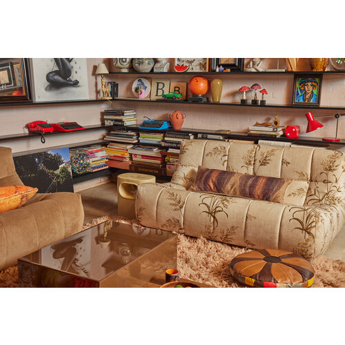 HKLiving Lazy fauteuil corduroy rib brown