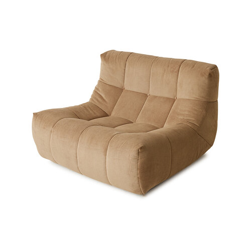 HKLiving Lazy fauteuil corduroy rib brown