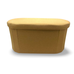 Versa pouf/boîte de rangement moutarde ovale Versa pouf/boîte de rangement moutarde ovale