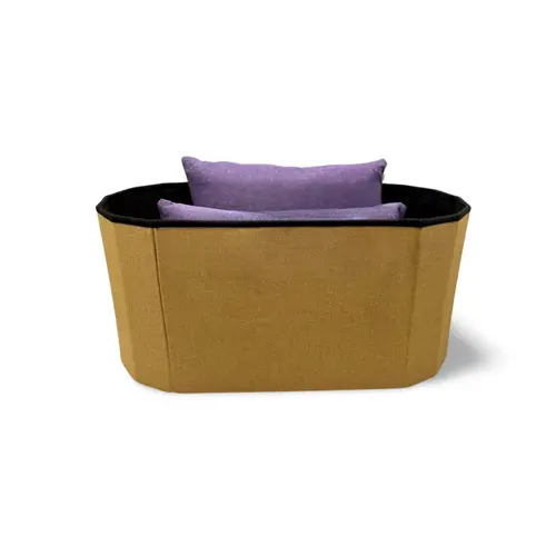 HB Concepts Versa poef/opbergbox mosterd ovaal