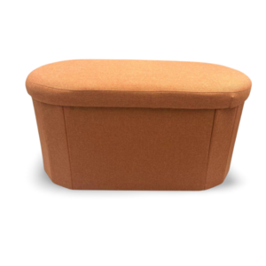 Versa pouf/boîte de rangement ovale rust Versa pouf/boîte de rangement ovale rust