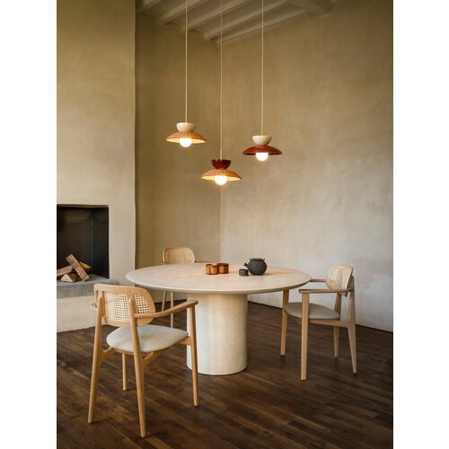 Vincent Sheppard Arvin hanglamp keramiek marroon / rotan