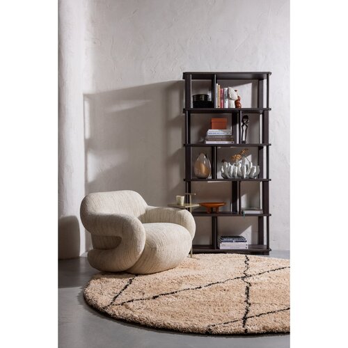 WOOOD Riss boekenkast eikenhout mystic brown