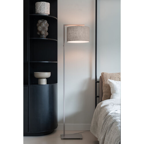 It’s about RoMi Boston vloerlamp zand - lampenkap 3220 linnen donker