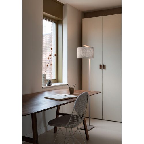 It’s about RoMi Boston vloerlamp zand - lampenkap 3220 linnen donker