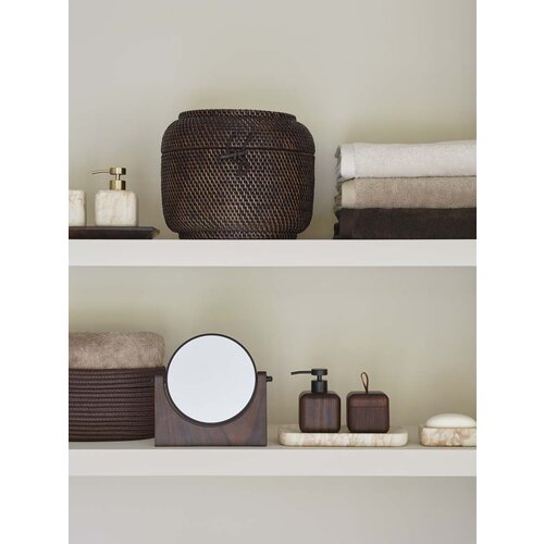 Aquanova Ebony - Dubbelzijdige make-up spiegel - Pecan