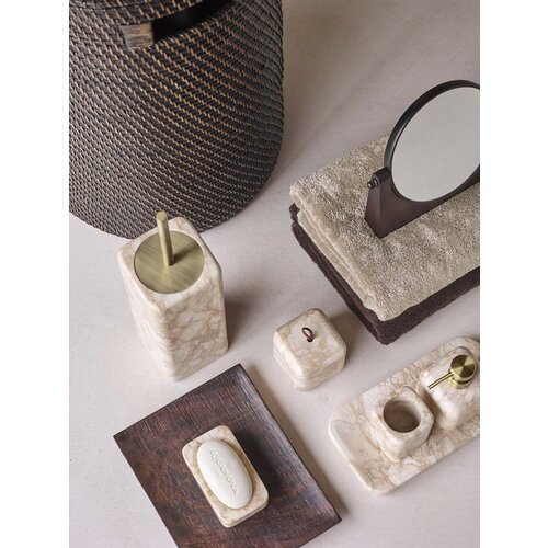 Aquanova Ebony - Dubbelzijdige make-up spiegel - Pecan