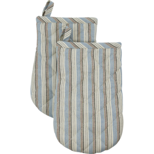 House Doctor Chef gant de four bleu/sable - lot de 2 House Doctor Chef gant de four bleu/sable - lot de 2