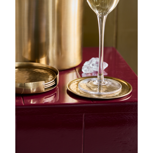 House Doctor Hammer glasonderzetters goud - set van 5