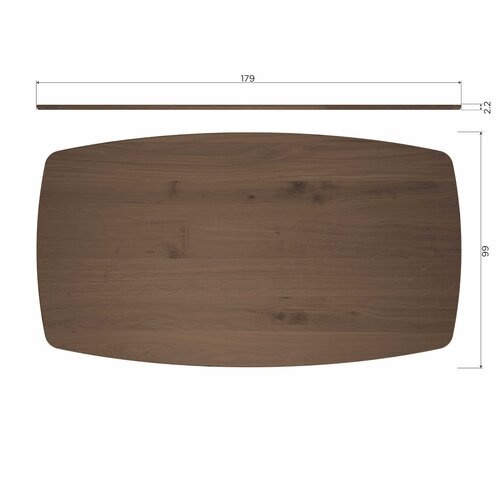 WOOOD Tablo eettafel deens ovaal  180 x 100 cashmere brown